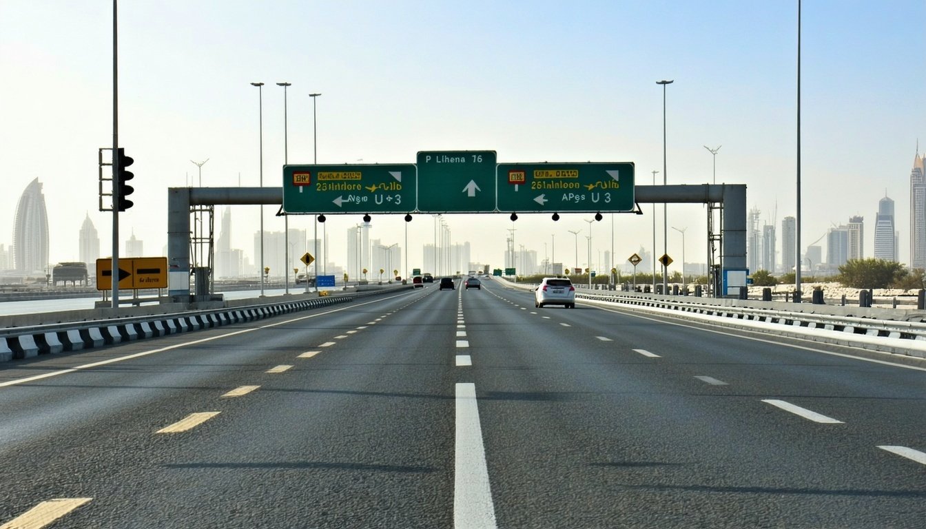 Dubai road toll system interface