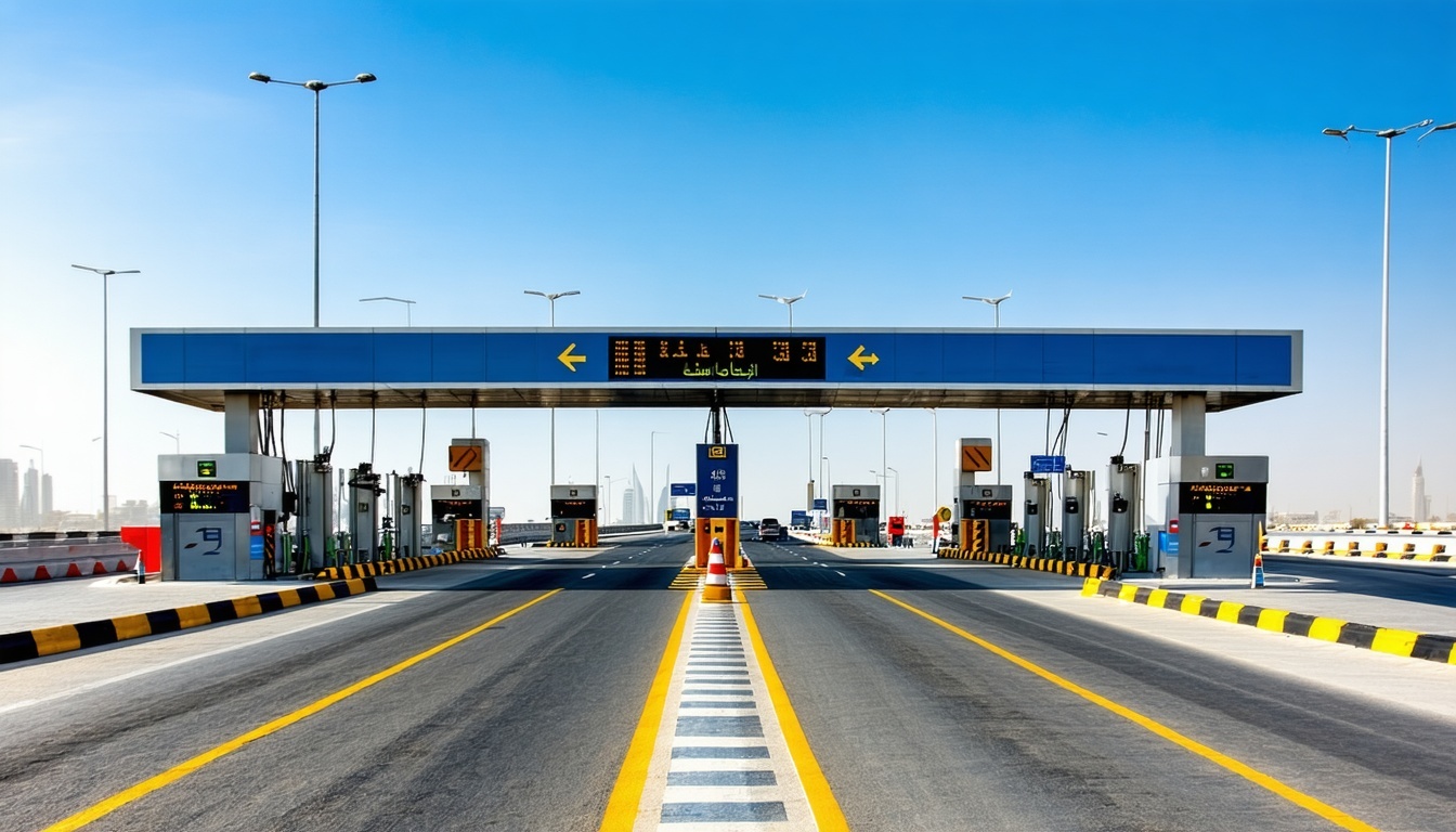 Automated toll gate in Dubai