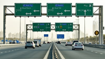 Dubai road toll system illustration