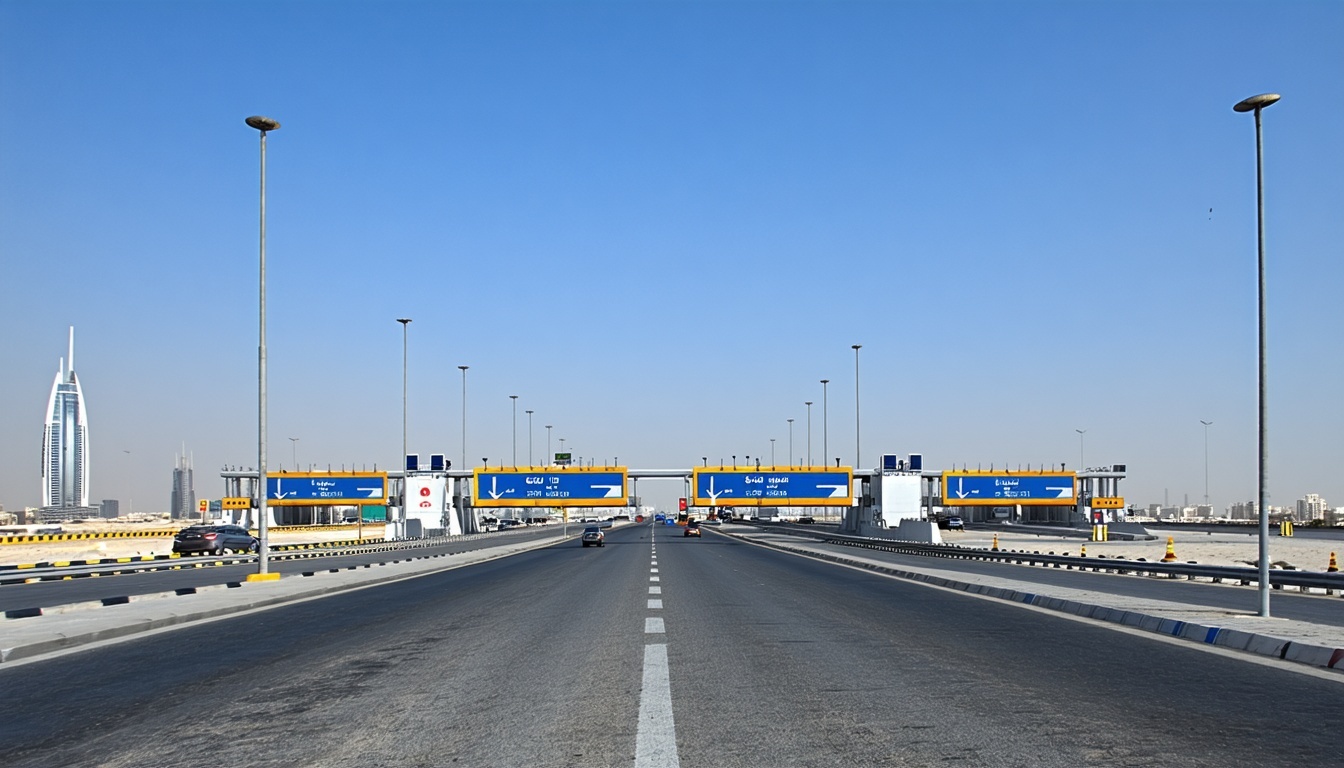 Dubai Road Network and Toll Gates